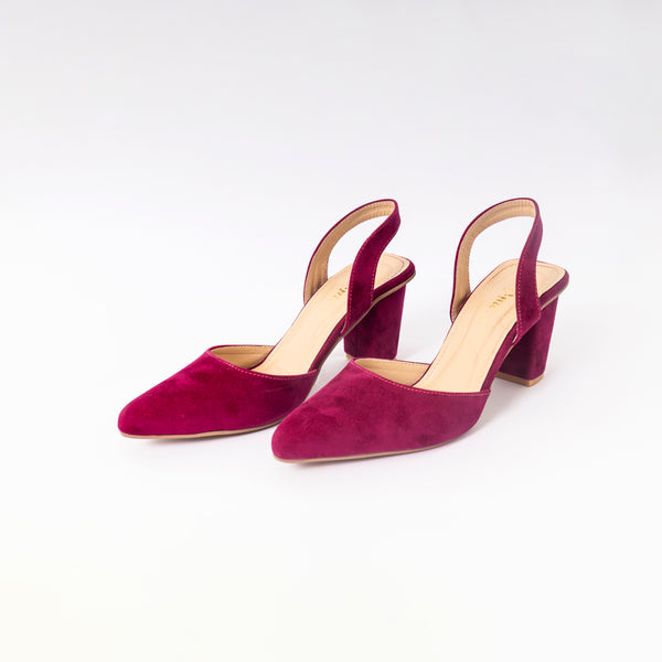 Aveline™ Velvet Burgundy Heels AV 007